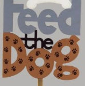 LAST ONE NWT Happy Tails Dog Plaque with Food Scoop